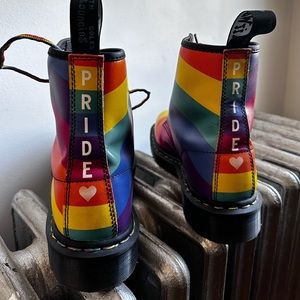 Pride Leather Dr Martens Lace Up Boots